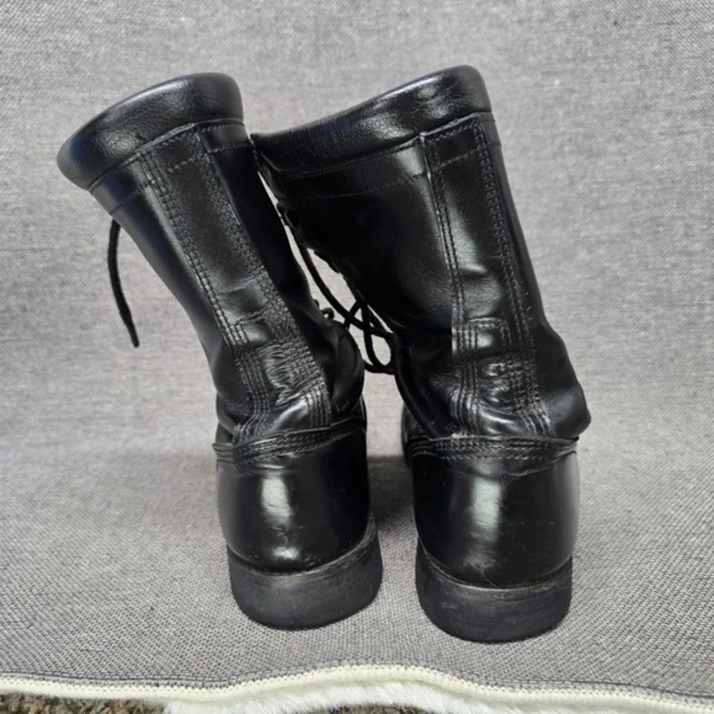 Corcoran Mens Black Leather Jump Boots Military Cap Toe Vibram Sole Made in‎ USA